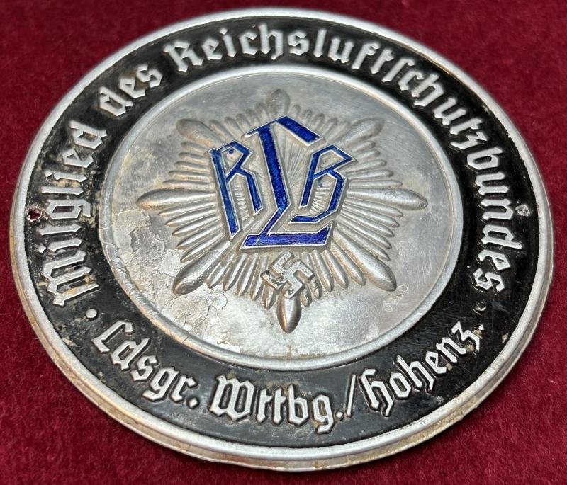 3rd Reich RLB Türplakette für Mitglieder Landesgruppe Württemberg-Hohenzollern — image 2