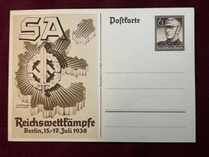 3rd Reich Ansichtskarte SA Reichswettkämpfe 1938