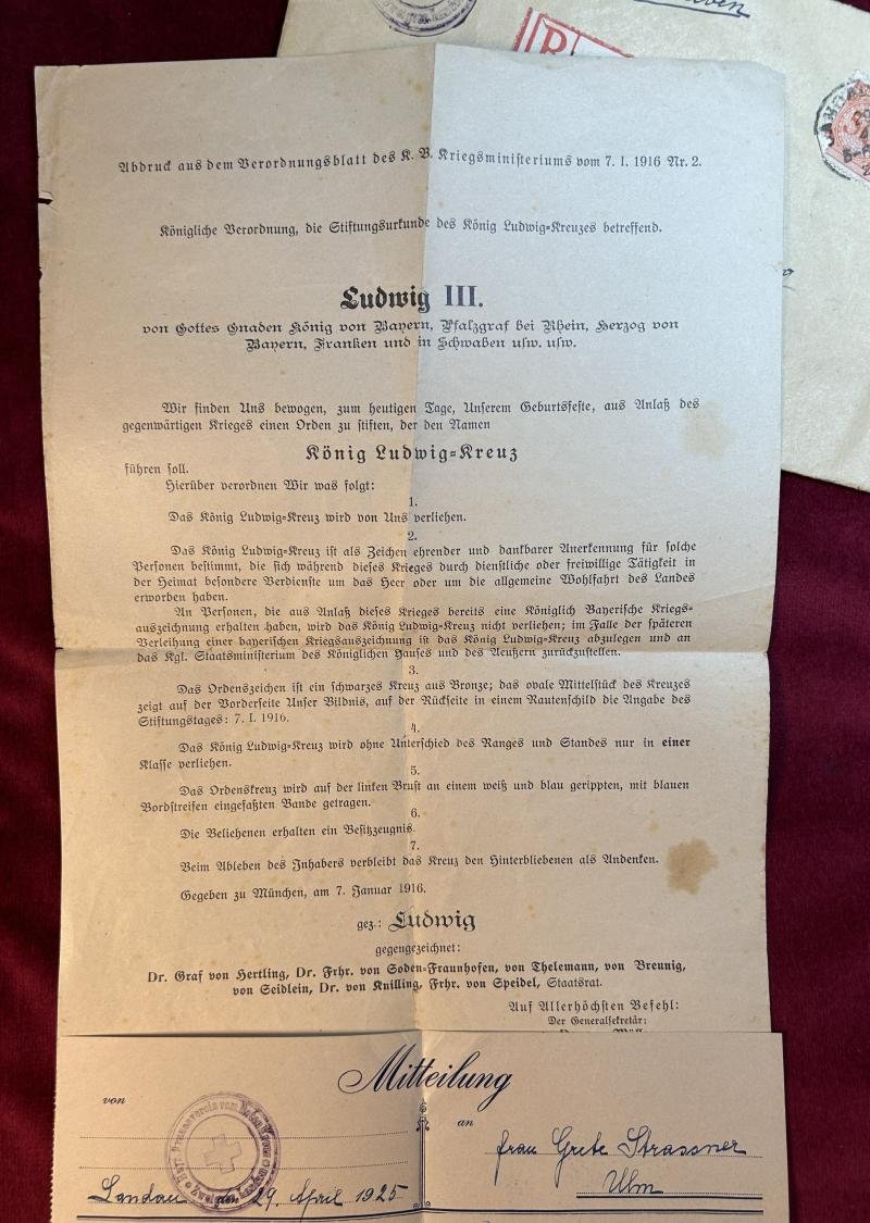 Deutsche Reich Nachlass von Einem Bayerischer Rotes Kreuz Kriegpflegerins — image 4