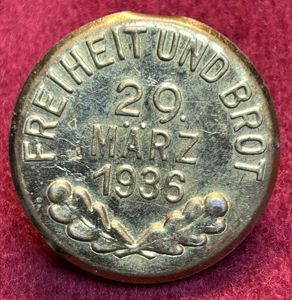3rd Reich WhW Freiheit und Brot, 29 Märch 1936