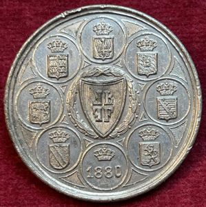 Kaiserreich Turnerschaft Erinnerungsmedaille Turnfest Frankfurt am Main 1880