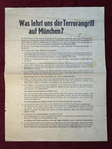 3rd Reich Luftangriffe auf München Luftschutz Brief