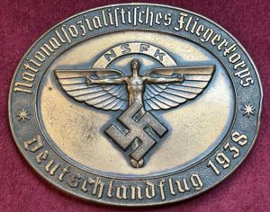 3rd Reich NSFK Plakette Deutschlandflug 1938