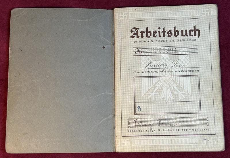 Deutsche Reich Arbeitsbuch (1936-1944) — image 2