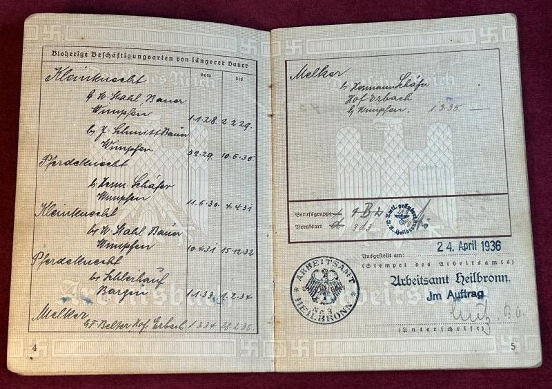 Deutsche Reich Arbeitsbuch (1936-1944) — image 4
