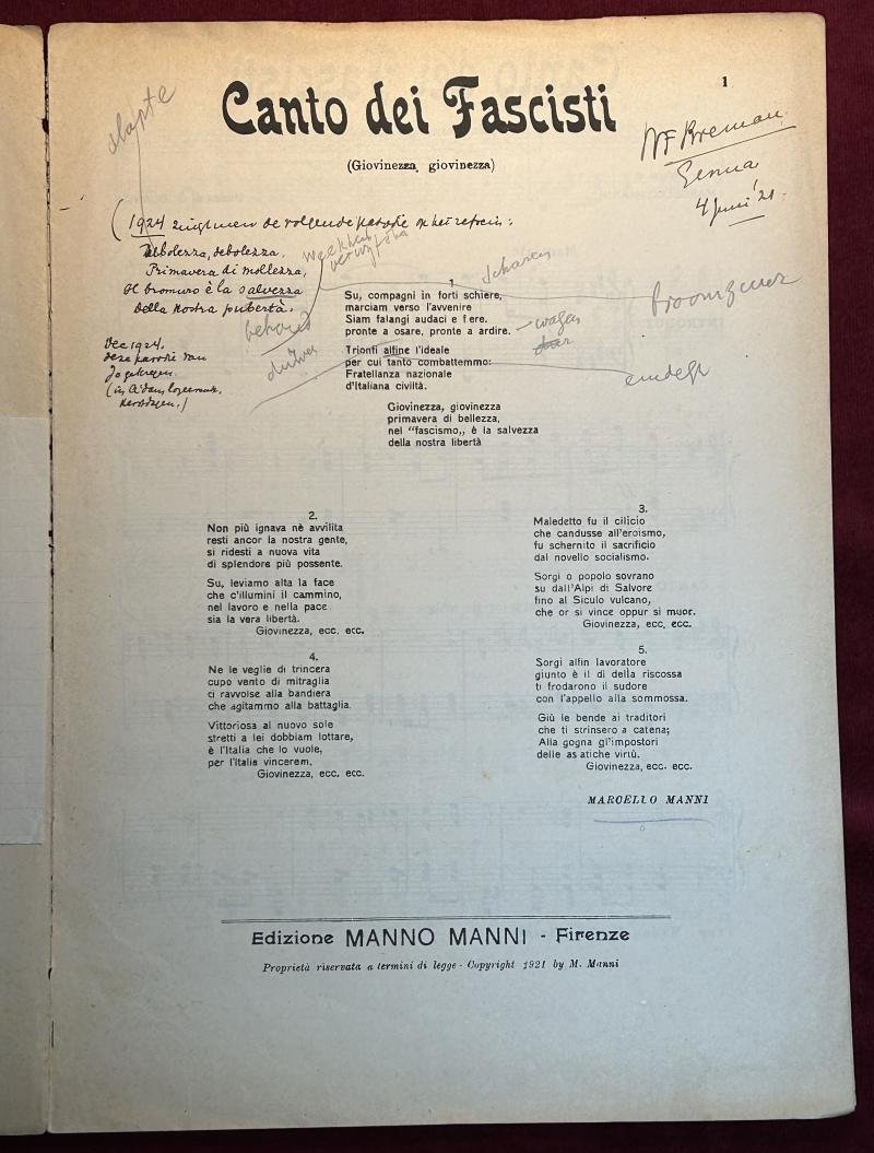 Italia Canto dei Fascisti inno ufficiale — image 3