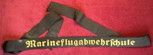3rd Reich Kriegsmarine Mützenband 'Marineflugabwehrschule'