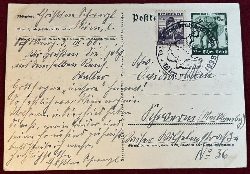 3rd Reich Postkarte Anschluss Österreich — image 2