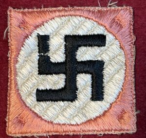 3rd Reich Patriotischen Stickerei mit Hakenkreuz