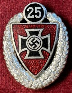 3rd Reich NSRKB Silberne Ehrennadel für 25 jährige Mitgliedschaft