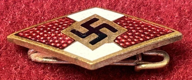3rd Reich HJ mitgliedsabzeichen sehr frühe variant ohne hersteller — image 2