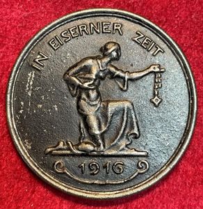 Kaiserreich Notmedaille In Eiserner Zeit 1916