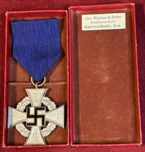 3rd Reich Treuedienst-Ehrenzeichen 2. Stufe für 25 Jahre im Etui