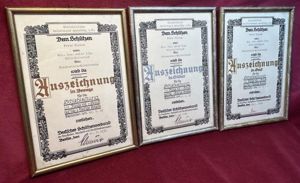 3rd Reich Deutscher Schützenverband urkundengruppe (Kleinkaliber)