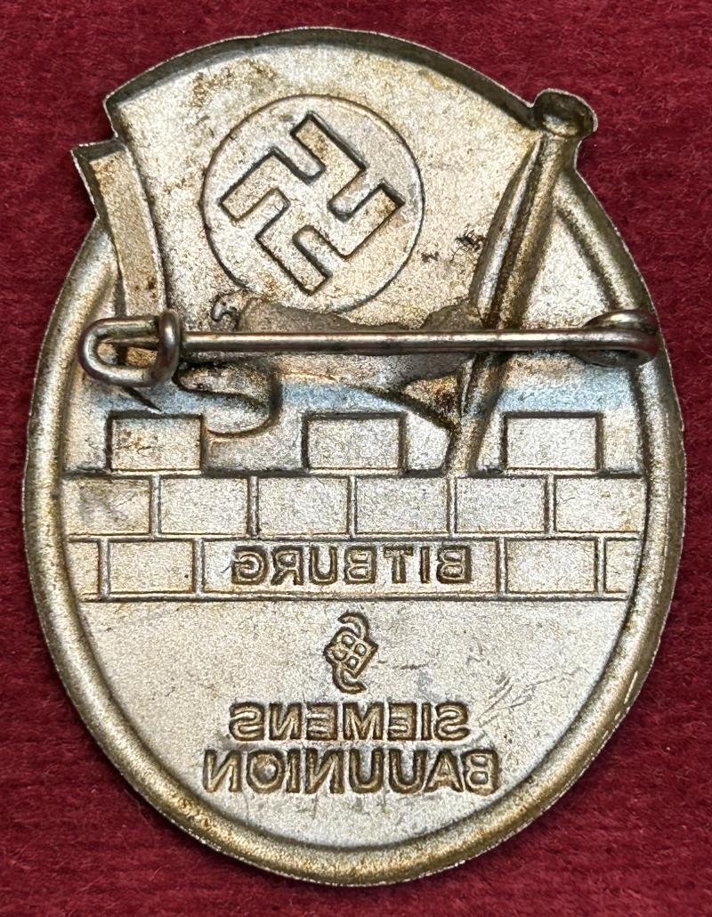 3rd Reich Bitburger Siemens Bauunion Abzeichen — image 2