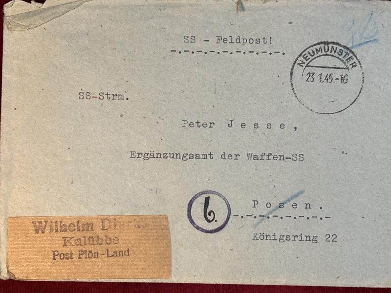 3rd Reich Drei Briefumschlägen Ergänzungsamt der Waffen-SS Posen — image 4