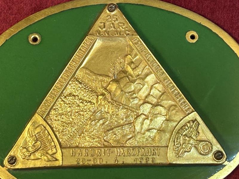 3rd Reich NSKK Plakette 25 jar. NNMC Harzrit-Harzfahrt 1939 — image 3