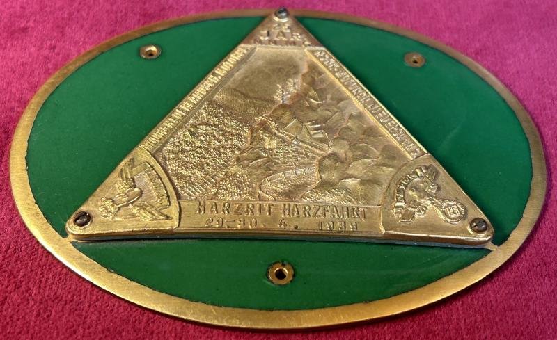 3rd Reich NSKK Plakette 25 jar. NNMC Harzrit-Harzfahrt 1939 — image 4