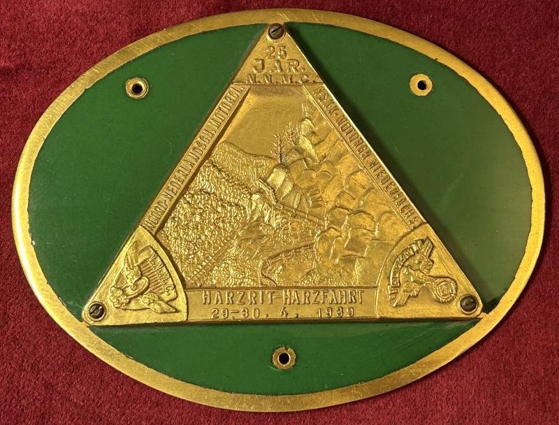 3rd Reich NSKK Plakette 25 jar. NNMC Harzrit-Harzfahrt 1939 — image 5