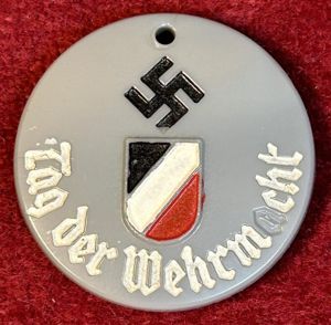 3rd reich Porzellan Aufhänger 'Tag der Wehrmacht'