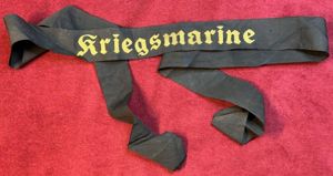 3rd Reich Kriegsmarine Mützenband 'Kriegsmarine'