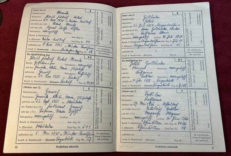 3rd Reich Ahnenpass (Mainz-Bischofsheim) — image 4