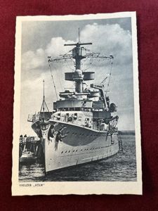 3rd Reich Ansichtkarte Kreuzer 'Köln'