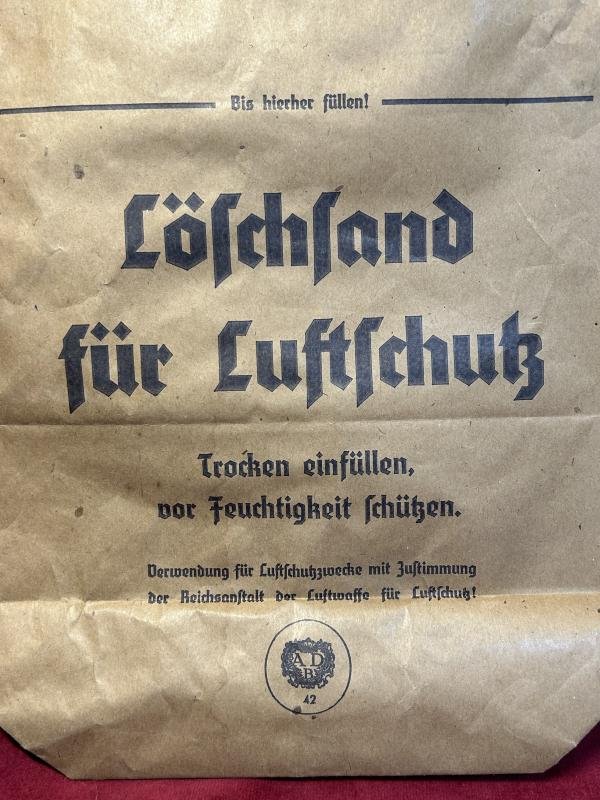 3rd Reich Löschsand für Luftschutz Papiertüte — image 3