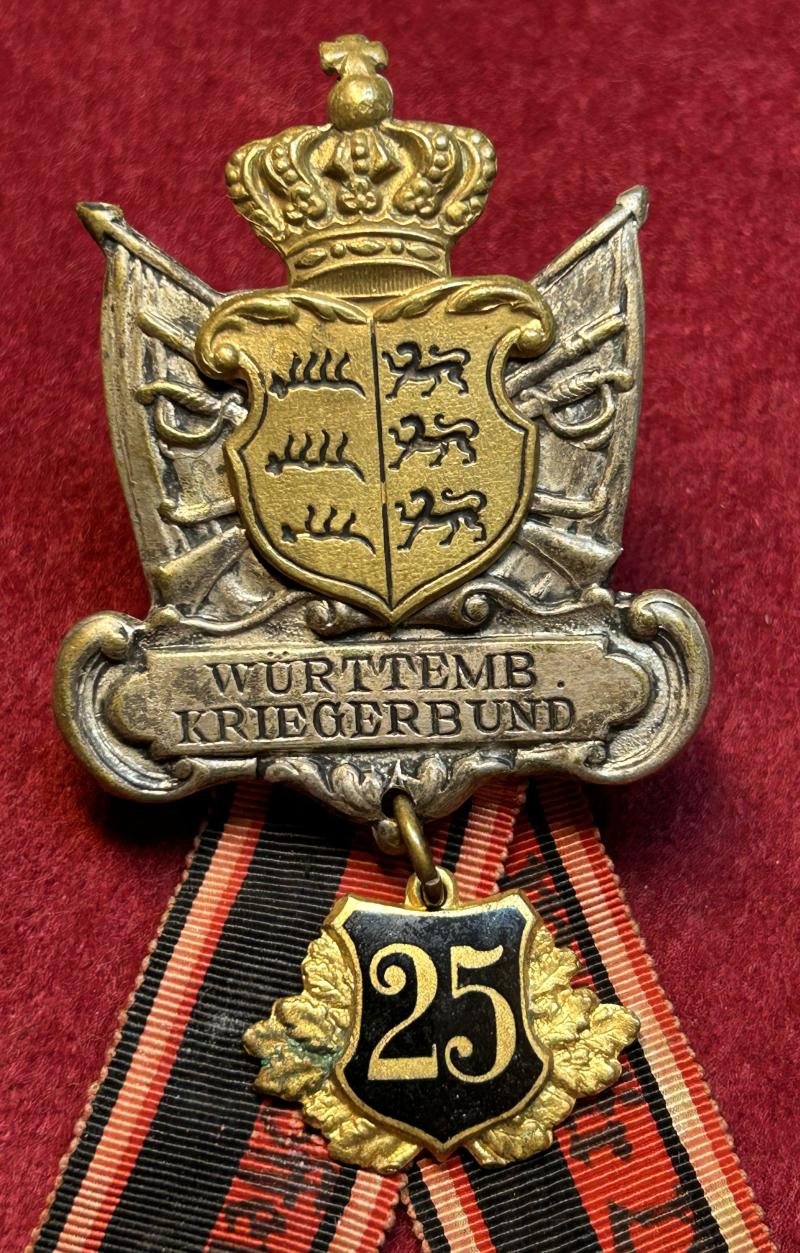Kaiserreich Mitgliedsabzeichen Württembergischer Kriegerbund für 25 Jahre — image 2