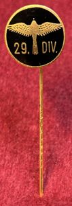 3rd Reich Divisionsabzeichen der 29. Infanterie Division