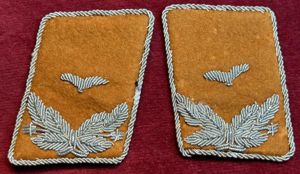 3rd Reich Kragenspiegel für einen Leutnant Luftnachrichtendienst