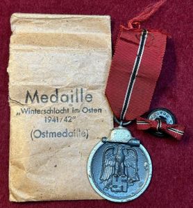 3rd Reich Winterschlacht im Osten - Ostmedaille (19) mit Tüte …