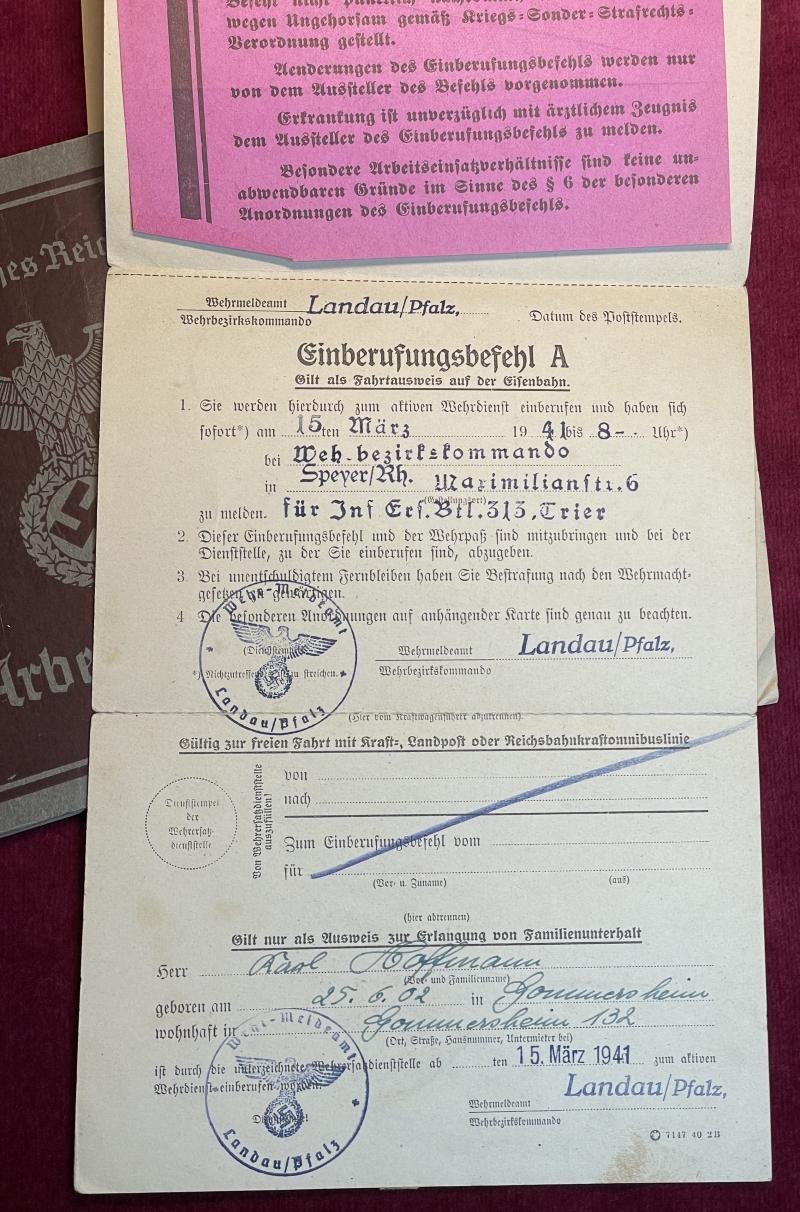 3rd Reich Konvolut Unterlagen Wehrmacht soldat & Bergmann mit brief Arbeitsstab 6th army Stalingrad — image 3