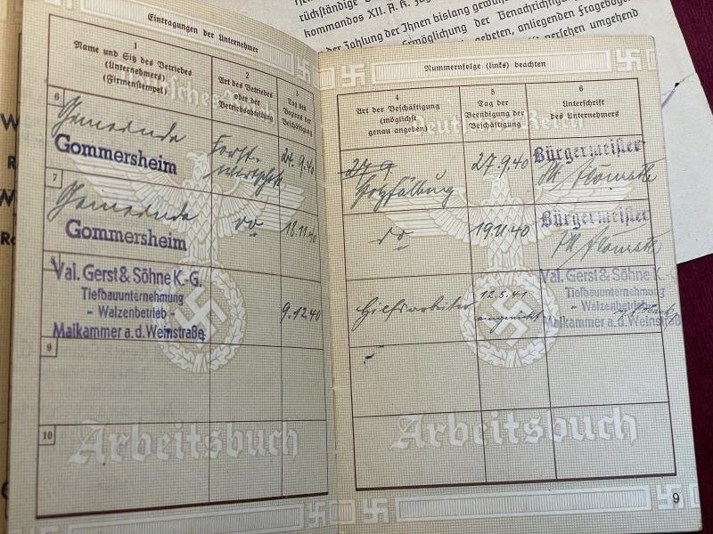 3rd Reich Konvolut Unterlagen Wehrmacht soldat & Bergmann mit brief Arbeitsstab 6th army Stalingrad — image 5