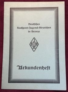 3rd Reich DRJA 2. Form in Bronze Urkundenheft