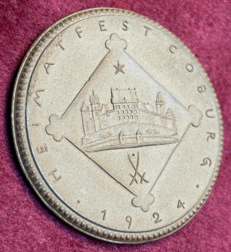 Deutsche Reich Porzellanmedaillen Heimatfest Coburg 1924 — image 4