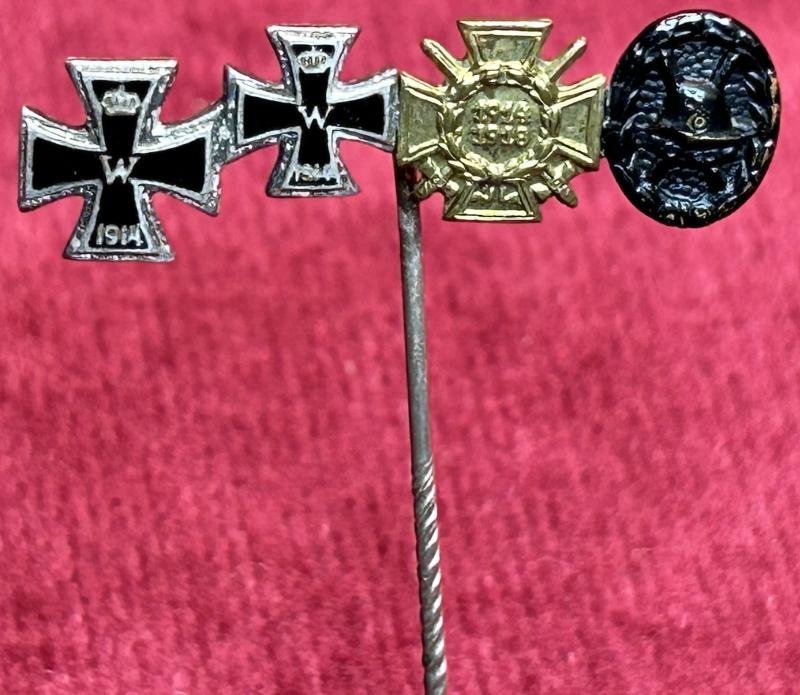 3rd Reich Miniaturspange Weltkrieg 1. Veteran mit 4 auszeichnungen — image 3