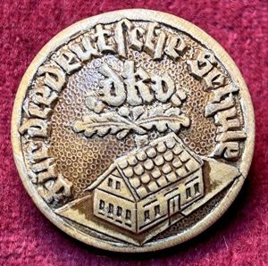 3rd Reich DKV Für die Deutsche Schule Holz Spendenabzeichen