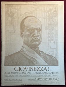 Italia Facista Nazionale Spartito 'Giovinezza!'