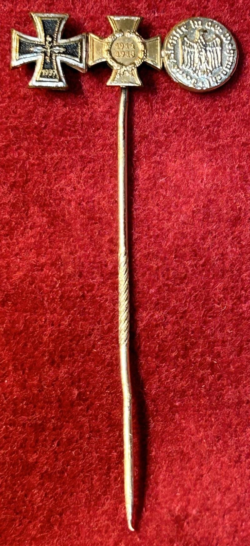 BRD Miniaturspange 1957 Version für Ein 2. Weltkriegsveteran 3 Auszeichnungen — image 5