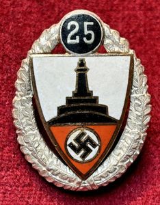 3rd Reich DRKB Silberne Ehrennadel für 25 jährige Mitgliedschaft 2. …