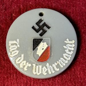 3rd reich Porzellan Aufhänger 'Tag der Wehrmacht'