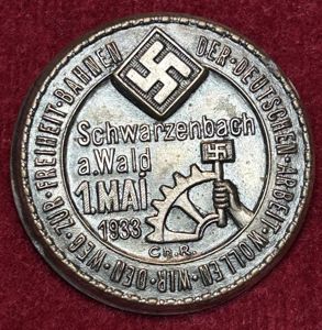 3rd Reich Tag der Arbeits abzeichen Schwarzenbach am Wald