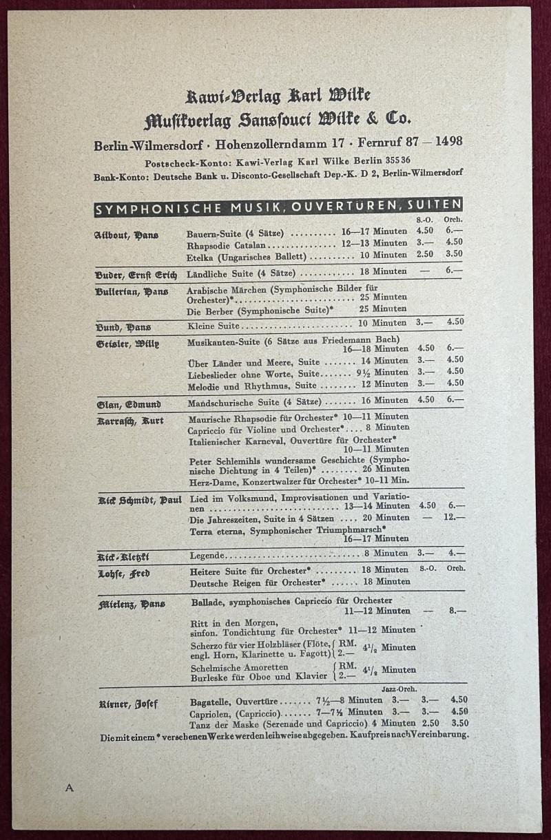 3rd Reich Blattmusic 'Matrosenlied' Wir fahren gegen Engelland — image 3