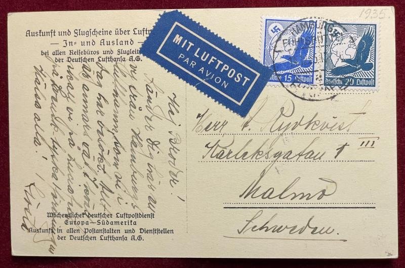 3rd Reich Postkarte Schnellverkehrsflugzeug Ju 52/3 m — image 2