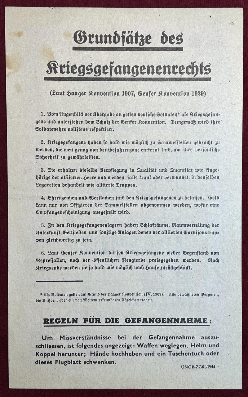 Allied Army Safe Conduct Pass (1944) — image 2