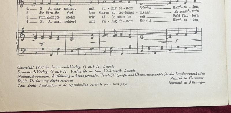 3rd Reich Blattmusic 'Die Fahne Hoch' vom Horst-Wessel — image 3