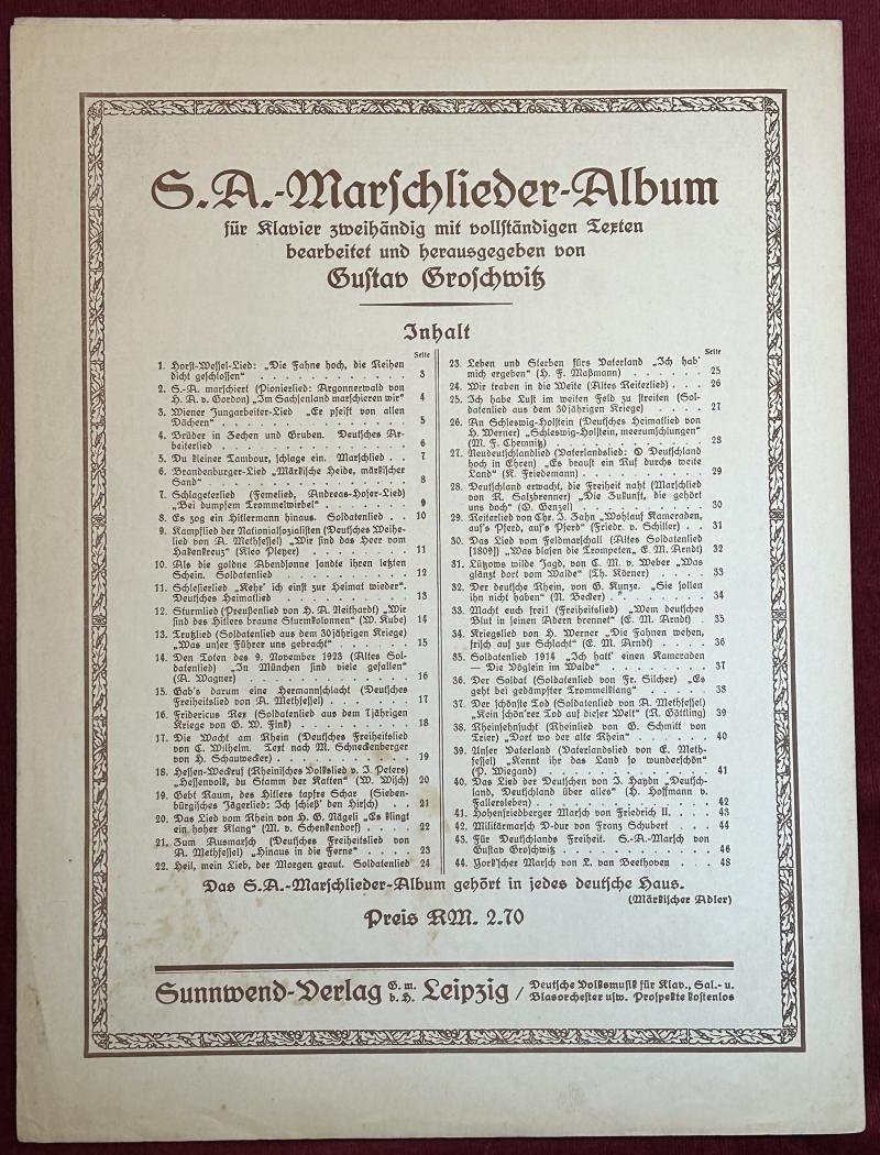 3rd Reich Blattmusic 'Die Fahne Hoch' vom Horst-Wessel — image 4