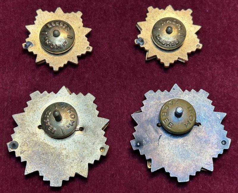 Yugoslavia Army Officer cap badges (4 pcs) — image 3