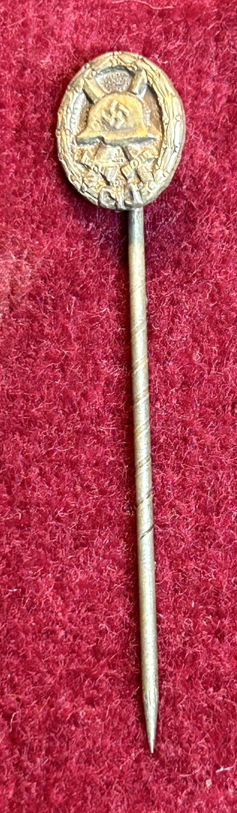 3rd Reich Verwundetenabzeichen in Silber Miniatur 9mm — image 5